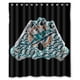 thumbnail image 1 of Cortina de ducha de los Miami Dolphins, juego de cortina de baño con ganchos, tamaño 60 x 72 pulgadas, 1 of 3