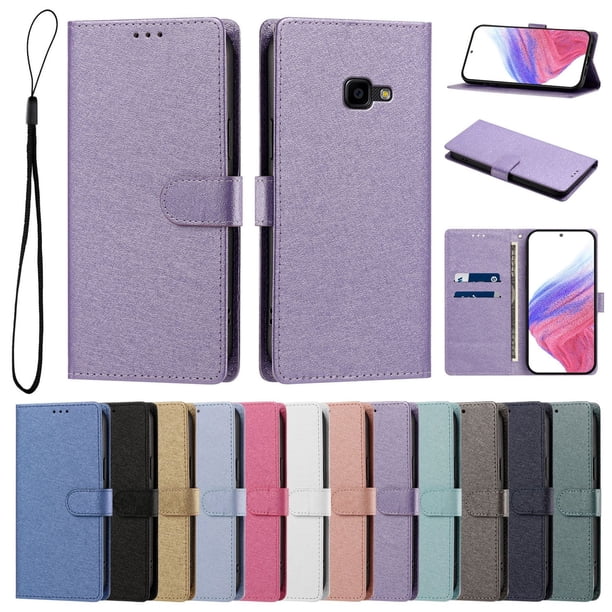 Funda Cartera de PU para Samsung Galaxy XCover 4/Xcover 4S con Tarjetas, Lila