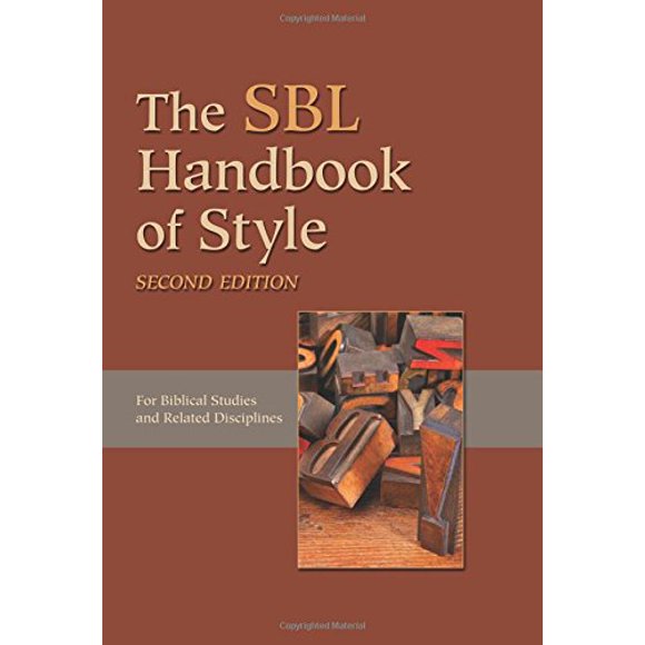 Manual de Estilo de la Sociedad de Literatura Bíblica, Segunda Edición
