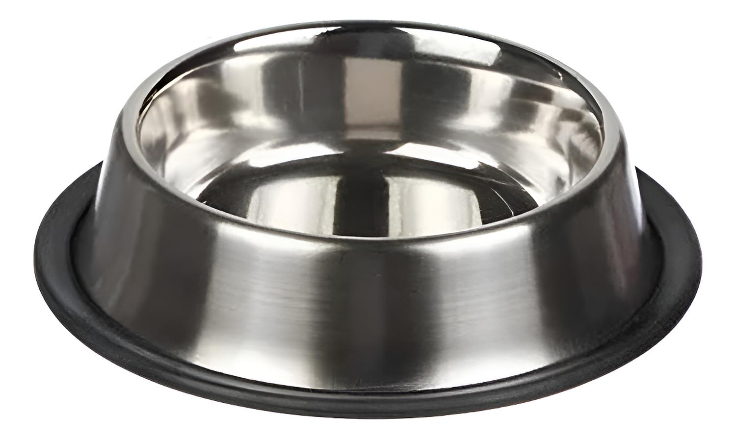 B&A - Plato Para Perro Gato Talla S Antideslizante Capacidad 310Ml Plateado