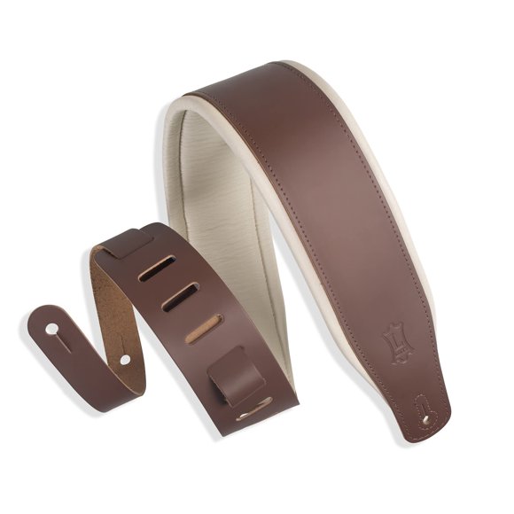 Correa para guitarra Levy's Leathers Amped Leather Series, color marrón y crema