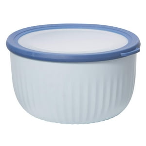 Recipiente De Plástico Oggi Prep, Store & Serve De 4 Litros, Azul Con Tapa Azul Dk