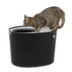 thumbnail image 1 of Caja de arena para gatos IRIS USA, entrada superior con cuchara, color negro y gris, 1 of 9