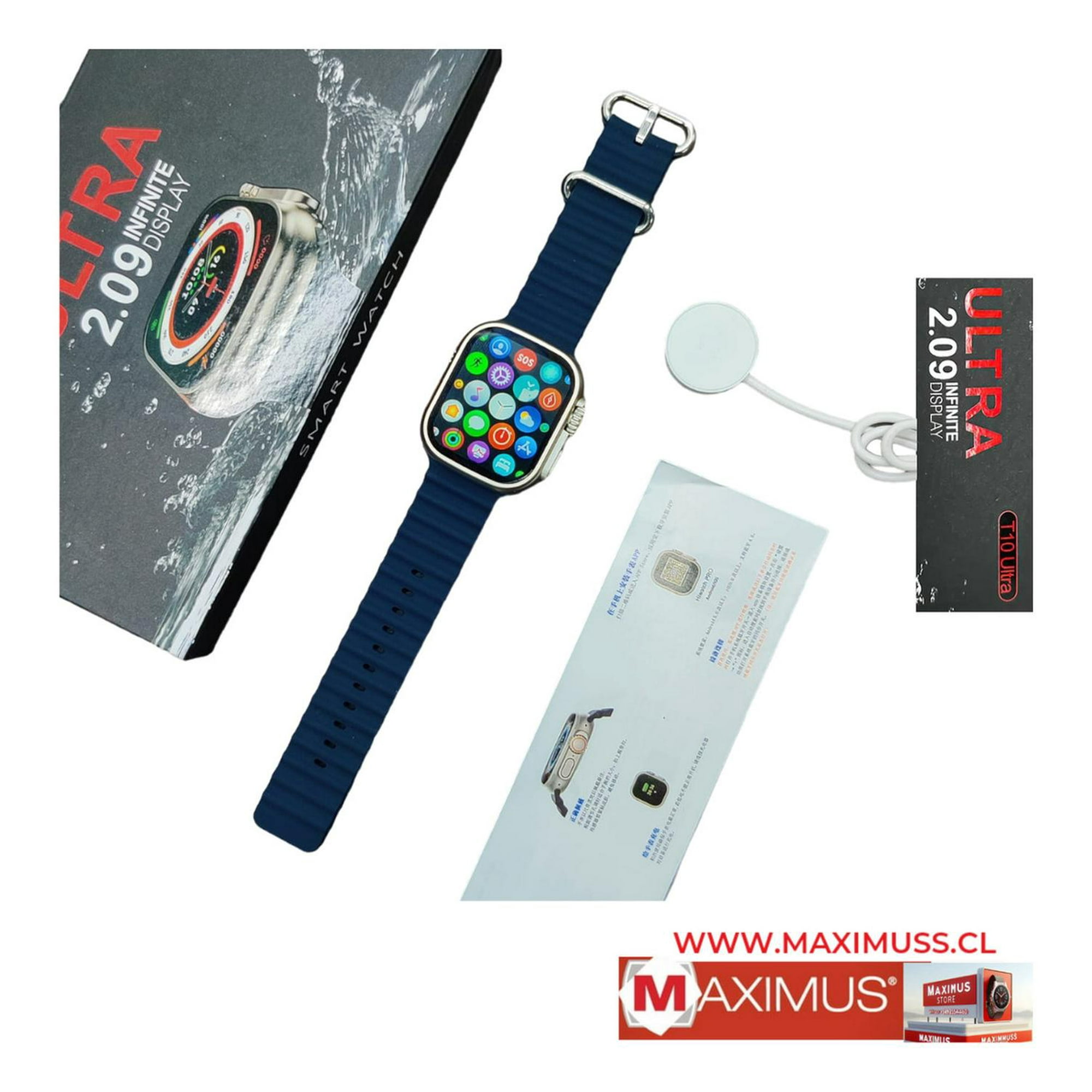 Hiwatchpro - Reloj T10 Ultra Inteligente Smartwatch / Realiza Llamad Azul