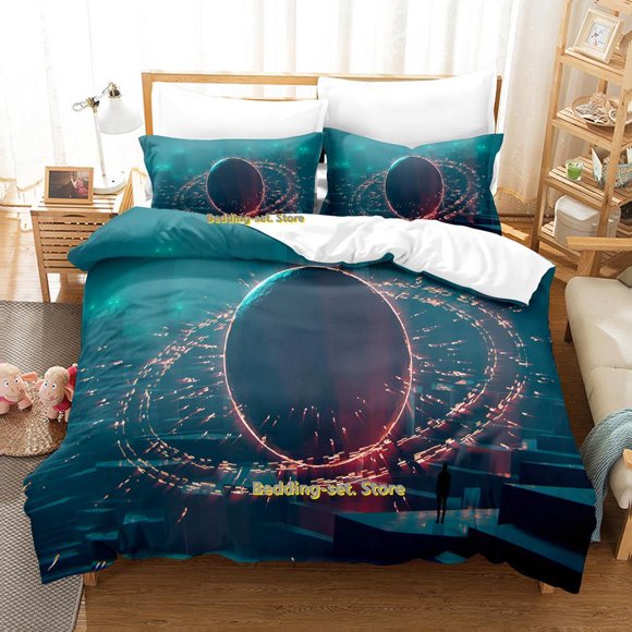 Sci Fi Structure Bedding Set Bed Set Adult Kid Bedroom Duvetcover Setsparure de lit Bed