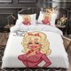 thumbnail image 1 of Dolly Parton Illustration bedding | 1 Duvet Cover and 2 Pillowcases Soft and Comfortable, 1 of 5