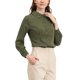 thumbnail image 4 of INSPIRE CHIC Blusa de Mujer con Cuello Peter Pan Casual de Negocios de Manga Larga Camisa de Botones para el Trabajo XS Verde Militar, 4 of 4