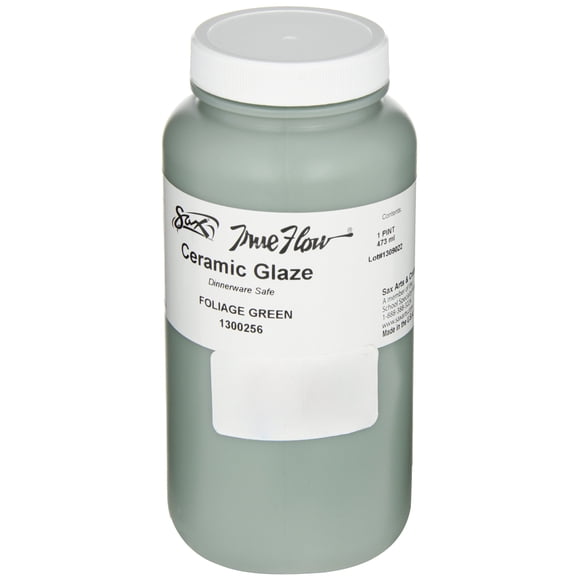 Glaze Sax True Flow, brillo sin plomo, 473 ml, color verde follaje