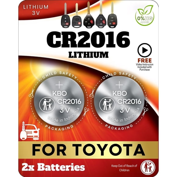 Baterías CR2016 (2 unidades) para llavero inteligente Toyota