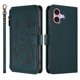 thumbnail image 2 of Funda Cartera Mariposa para [iPhone 16 Plus] con Soporte y Cremallera Verde oscuro, 2 of 6