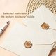 thumbnail image 3 of Send Stylish Invitations and Cards with our 16-Piece Vintage Stationery Paper and Envelopes Set, Including 3 Burlap Envelopes, 10 Writing Sheets, and 3 Stickers!, 3 of 5