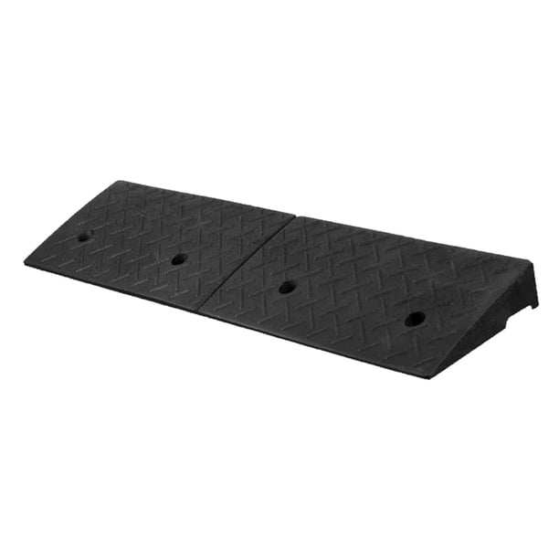 Rampa de bordillo de goma portátil, almohadilla triangular de escalada ligera de alta resistencia, almohadilla de pendiente de carretera para camiones Negro 6cm