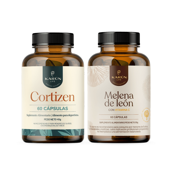 Pack Cortizen + Melena de leon 120 Cap Karun Life