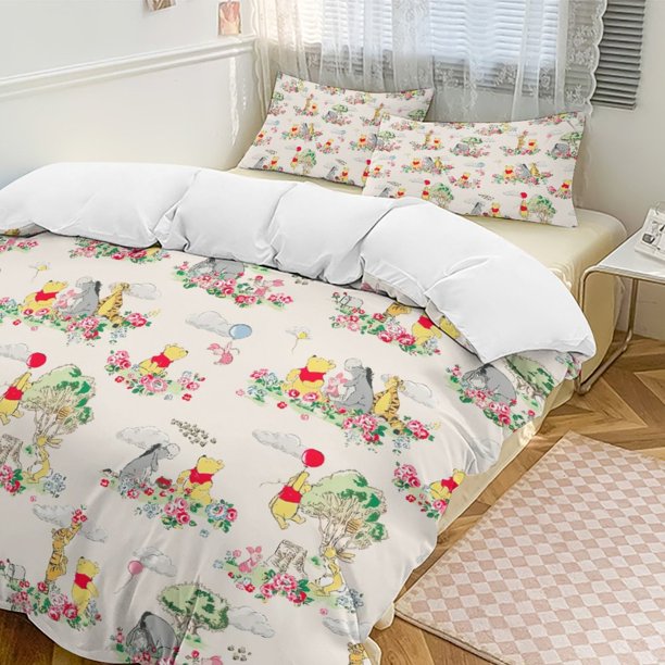 Nature Winnie The Pooh Comforter Set Soft 3 Pcs Twin Bedding Sets Thicken