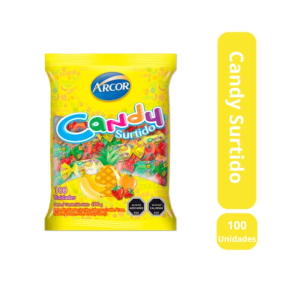 Caramelo Masticable Candy Surtido, 100 Un