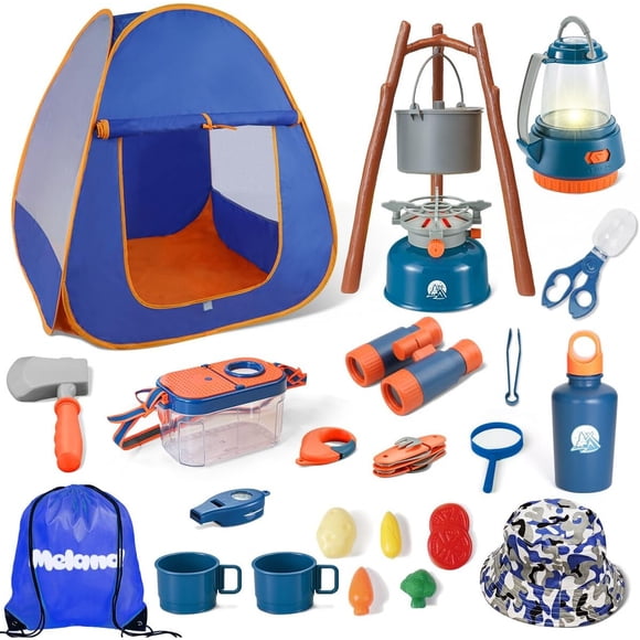 Set camping infantil Meland tienda, linterna y estufa 3 a 10 años