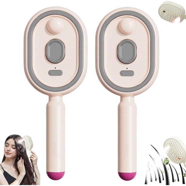 Cepillo pelo vapor eléctrico 2027 desenredante vaporizador reduce frizz estática