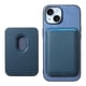 thumbnail image 4 of Funda de Cuero Magnética con Tarjetero para iPhone 14 Plus Cubierta Delgada Azul, 4 of 5