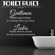 thumbnail image 2 of Decomural Toilet Rules Ladies And Gents WS-41014, 2 of 2