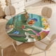 thumbnail image 4 of La Bella Durmiente Princesa Aurora theme Fitted Round Tablecloths Elastic Edged Table Covers Waterproof Table Cloth For Kitchen Holiday Party Tables Decor 150cm, 4 of 6