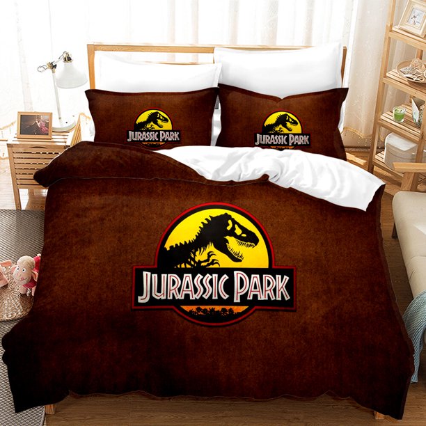 Jurassic Park Bedding Set Duvet Cover Soft Quilt Cover Pillowcases Gift3-Piece Bedding Set (1 Duvet Cover + 2 Pillow Shams)