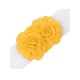 thumbnail image 2 of INSPIRE CHIC Cinturón de Cintura Elástico con Doble Flor de Rosa de Gasa Grande para Mujer, Corsé Ancho Elegante para Vestido 26.8x2.4 pulgadas Amarillo-Naranja, 2 of 6