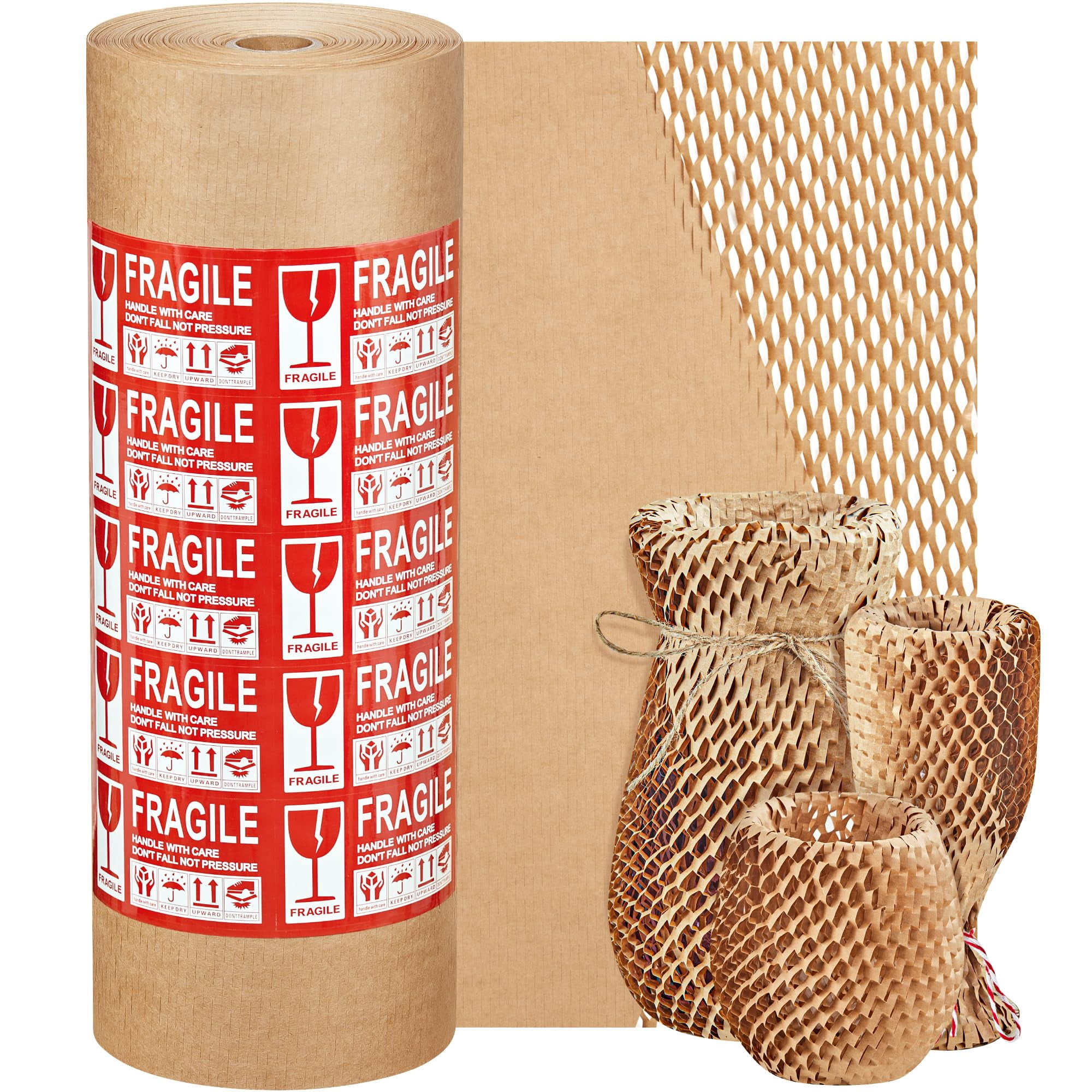 Papel De Embalaje Jarlink Tipo Panal 38 Cm X 100 M Con Etiquetas