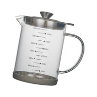 Magideal - Botella De Aceite Grande, Recipiente De Líquido De Cocina De Vidrio De Borosilicato Alto, Dispensador De Aceite Y Vinagre, Fácil De Limpiar Y Rellenar 1500Ml