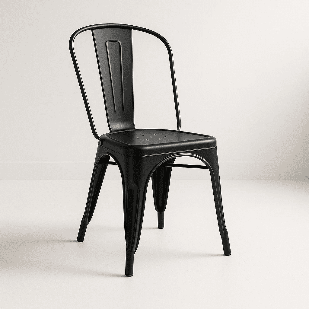 Klik Muebles - Silla Tolix De Comedor O Terraza Exterior - Negra