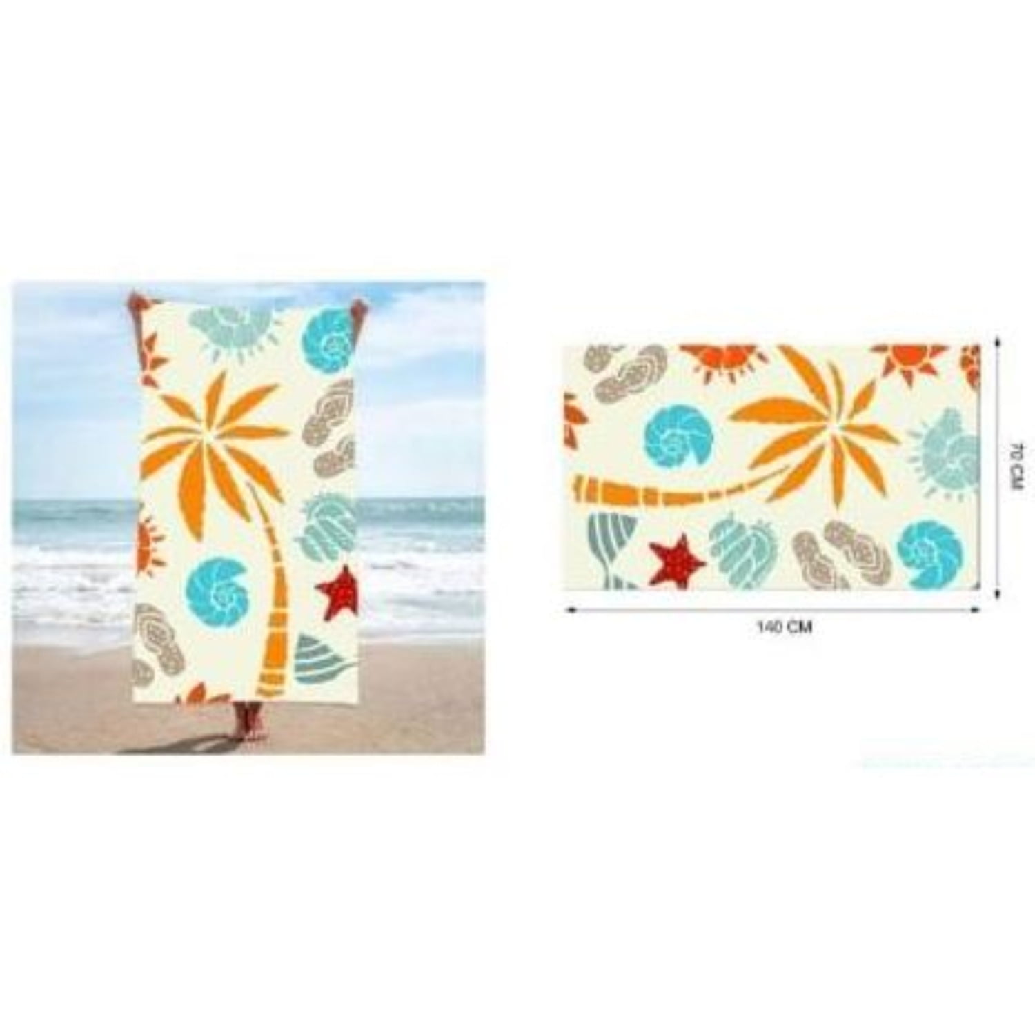 Genérico - Toalla De Playa Para Piscina Camping Playa 70cm X 140cm
