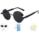 thumbnail image 2 of Gafas de sol unisex clásicas estilo steampunk, estilo vintage hippie, retro, punk, de metal, con montura redonda y circular., 2 of 6