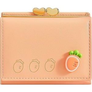 Veat00L - Billetera De Mujer, Billetera De Cambio Plegable Mini, Billetera Pequeña Con Bolsillo De Moneda, Con Hermosos Patrones De Frutas, Diseño De Múltiples Tarjetas, Regalo Perfecto