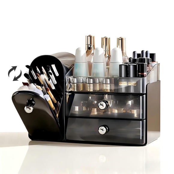 Caddy RONGZHIERK Organizador de Maquillaje con Soporte para Brochas