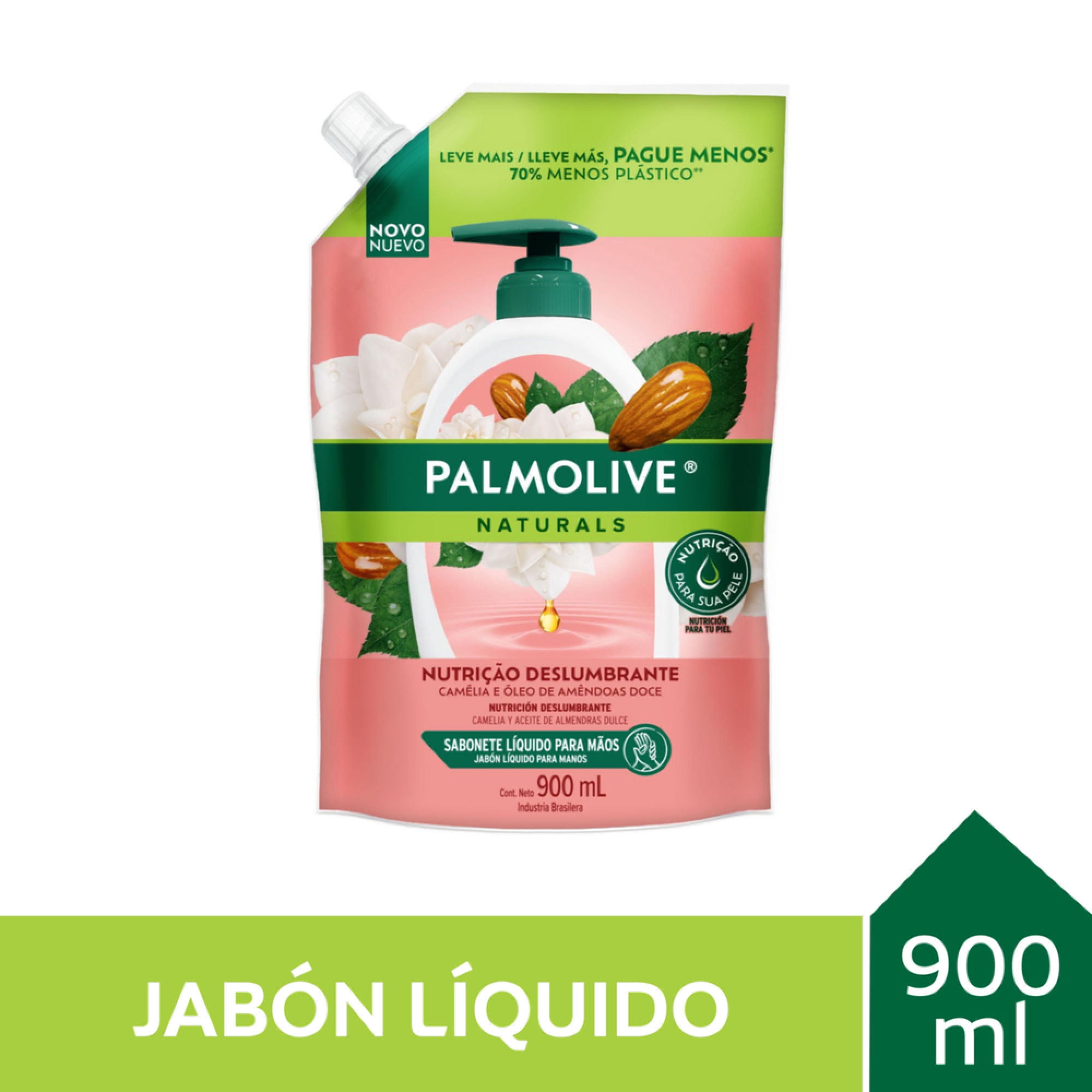Jabon Liquido Palmolive Camellia y Aceite De Almendras, 900 ml