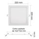 thumbnail image 3 of Panel Led Foco Plafón Empotrado Cuadrado 18w 22cm Luz Fría Blanco, 3 of 4