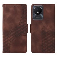 Carcasa Foxdock Vivo Y02 4G De Cuero Pu, Diseño Acolchado Clásico, Protección Contra Caídas Y Rayones