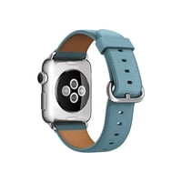 Genérico - Correa Cuero Compatible Iwatch Apple Watch 42/44/45Mm Azul Claro