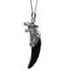 thumbnail image 3 of Punk Rock Roll Lobo Cabeza Dientes Forma Colgante Collar Cadena De Acero Inoxidable, 3 of 3