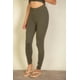 thumbnail image 1 of Saronite Leggings de Punto Suave, Elásticos y de Longitud Completa, Color Oliva (para Mujer), 1 of 5