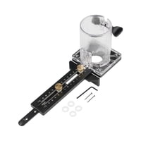 Ioensy - Plantilla De Corte Circular Para Enrutador, Soporte De Ranura De Fresado Ajustable Para Corte Redondo, Negro