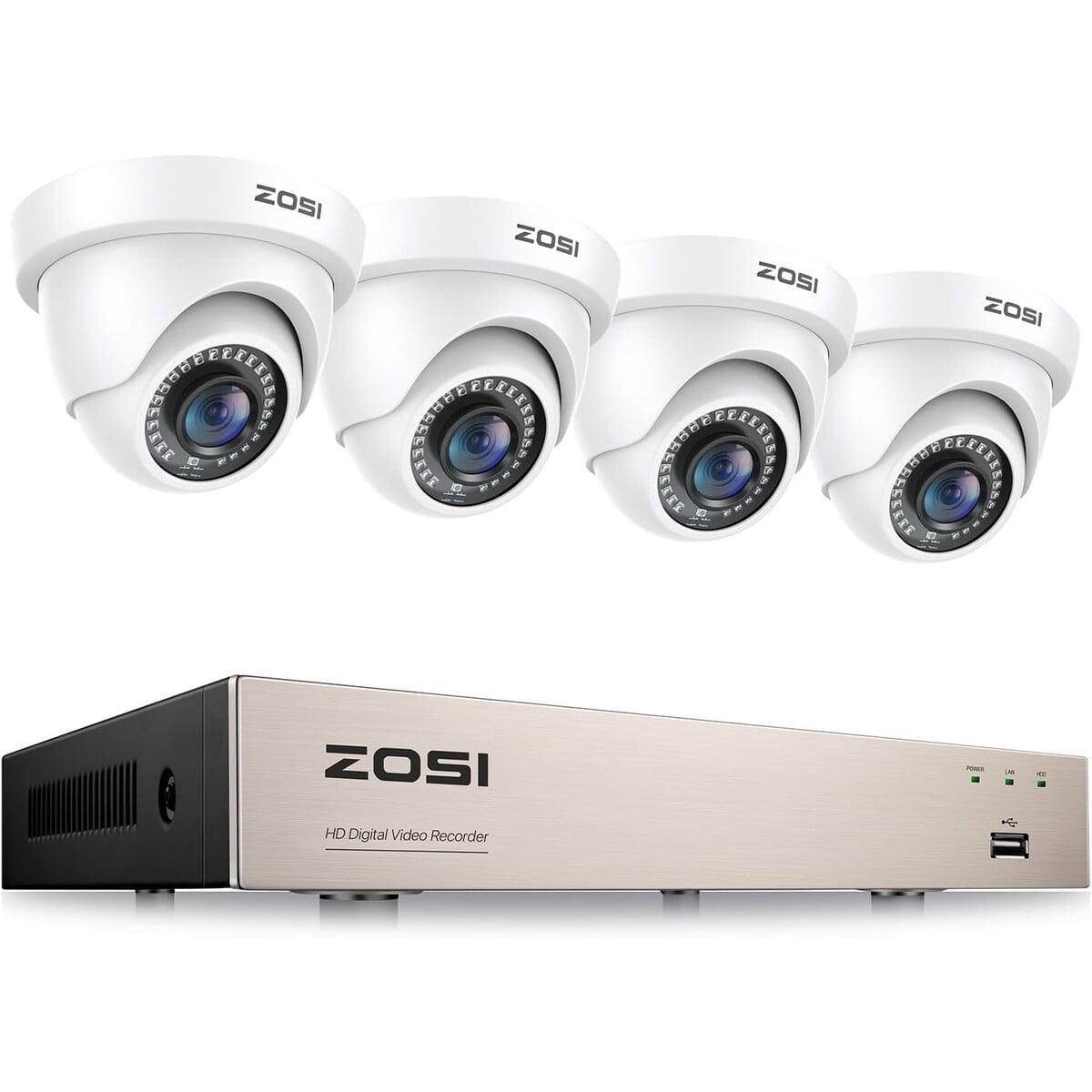 Kit Camaras Seguridad Zosi 8ch 5mp Lite Dvr Ai H.265
