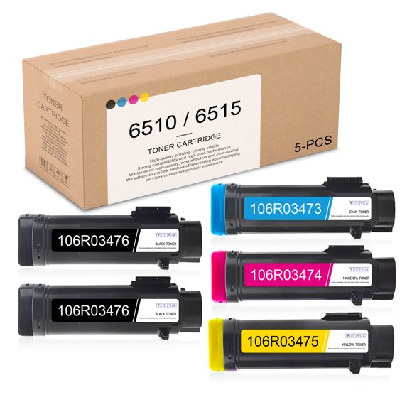 Cartuchos de Tóner Cittogbu Phaser 6510 WorkCentre 6515 Paquete de 5