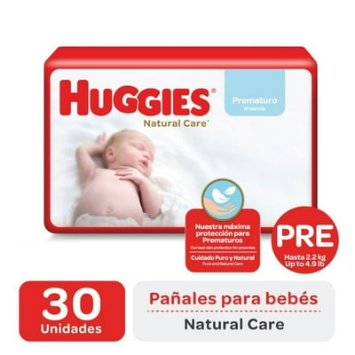 Pañales Natural Care Prematuro 30 Un Huggies