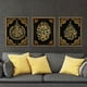 thumbnail image 2 of Black Golden Muslim Koran Wall Poster, Wall Art Canvas, Canvas Painting, 3 Pcs, For Home Living Room Bedroom, 15.7*23.6in/40cm*60cm No Frame, 2 of 2