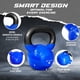 thumbnail image 2 of Kettlebell Yes4All (16 kg, hierro fundido con revestimiento de vinilo), color azul, 2 of 6