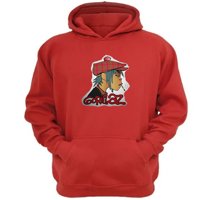 Genérico - Polerón Canguro Gorillaz Rojo Talla S Unisex