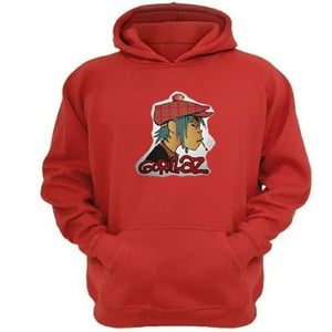 Genérico - Polerón Canguro Gorillaz Rojo Talla Xs Unisex