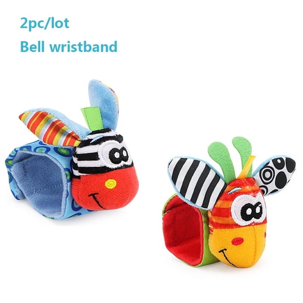 New Newborn Baby Animal Watch With Wrist Strap Socks With Rattle Bell Newborn Baby Puzzle Early Education Toy