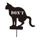 thumbnail image 2 of Se?al De Prohibición De Caca De Gato Con Estaca, Decoración De Patio De Gato, Hierro Para Exterior, 2 of 5