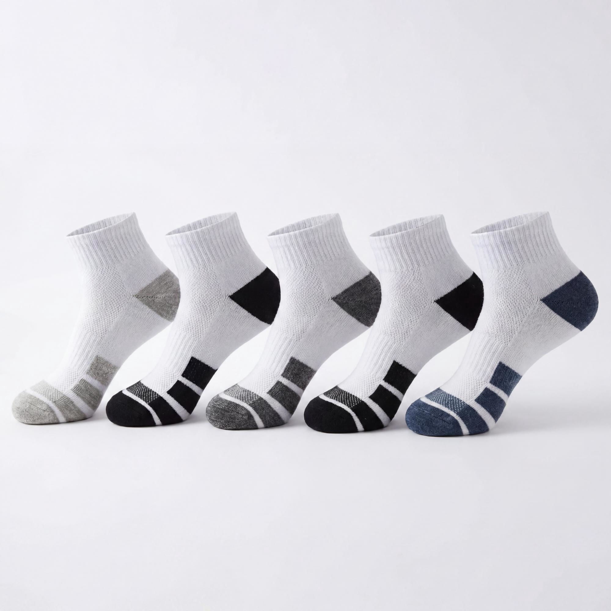 Calcetines Hombre Deportivo Quarter Blanco X10 40-44